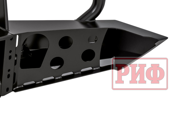 Бампер РИФ передний Toyota Land Cruiser 76/78 2007+ c доп. фарами и защитной дугой, с площадкой под