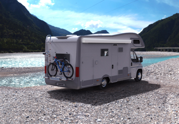 Маркиза автомобильная РИФ 3,5х2,5 м кассетная, привод механический, ручной, корпус белый