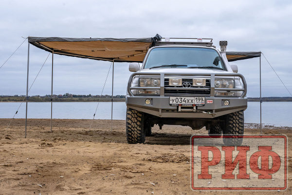 Маркиза автомобильная РИФ комбинированная (прямоугольная с веерной частью) 2,0х2,0 м (правая)