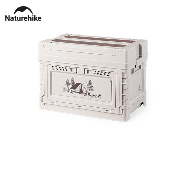 Ящик туристический Naturehike 50+10 л, трансформер, со столешницей, бежевый