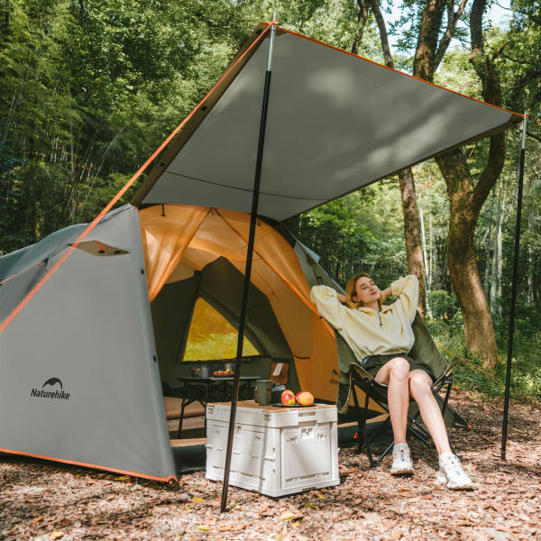 2 Палатка Naturehike KOTA 4, 8-местная, алюминиевый каркас, темно-зеленая