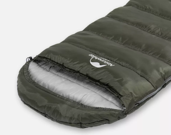 Мешок спальный Naturehike U350S, (190х30)х75 см, (правый) (ТК: -3C), темно-зеленый