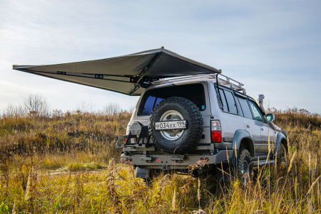 Маркиза автомобильная РИФ безопорная, веерная 2,3х2 м (левая)