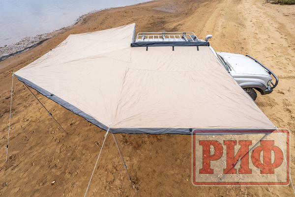 Маркиза автомобильная РИФ комбинированная (прямоугольная с веерной частью) 2,0х2,0 м (правая)