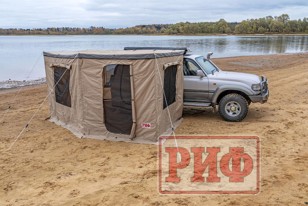 1 Стенки для комбинированной (прямоугольной с веерной частью) маркизы 2,5х2,5 м правые