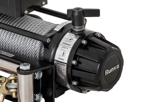 Лебёдка автомобильная электрическая 12V Runva EWB9500MAXS 4350 кг MAX влагозащищенная, стальной трос (228:1)