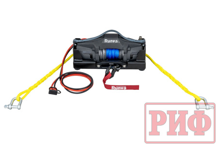 Лебёдка переносная РИФ 6000FSR c площадкой, синтетический трос