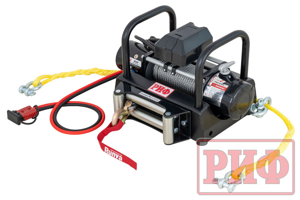 Лебёдка переносная РИФ 9000U c площадкой и проводами (стальной трос)