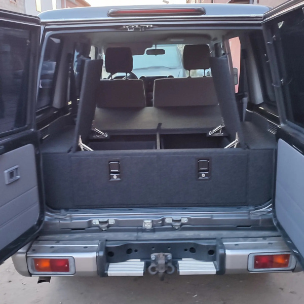 Органайзер в багажник для Toyota Land Cruiser 76 (2 выдвижных ящика+спальник)
