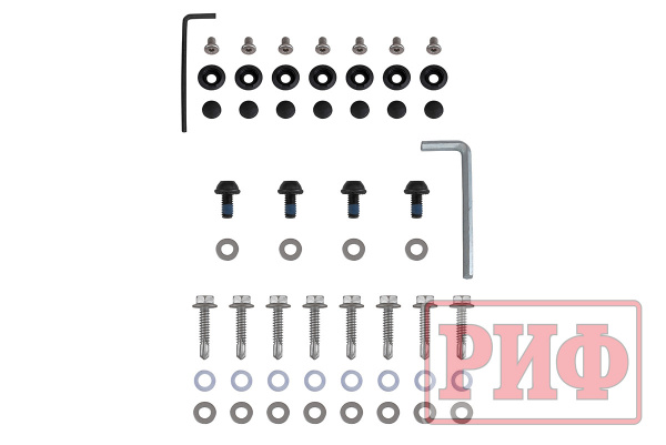 Крышка кузова РИФ для Great Wall Poer, роллета раздвижная с электроприв. 1575х1590 мм, алюм., черн.