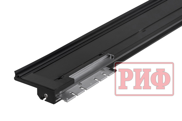 Крышка кузова РИФ для Toyota Hilux 2015+, роллета раздвижная с электоприв. 1572х1563 мм, алюм. черн.