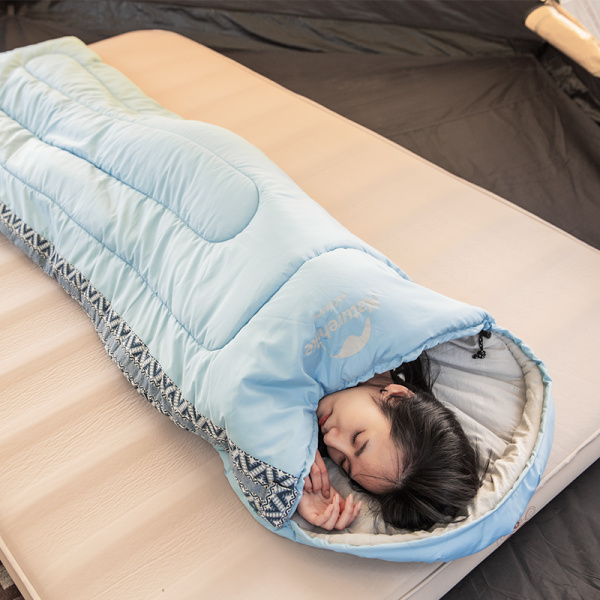 Мешок спальный Naturehike Envelope Down L250, (190+30)х75 см, (правый), (ТК: +9C), голубой