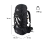 Рюкзак туристический Naturehike 70 л, черно-серый