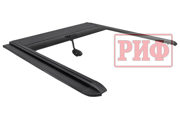 Крышка кузова РИФ для Dongfeng DF6, роллета раздвижная 1511х1570 мм, алюминиевая, черная