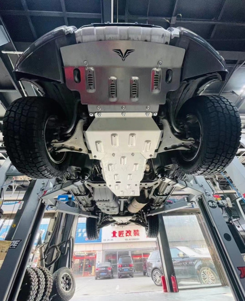 Защита Falcon радиатора, картера, РК, КПП для Mitsubishi Pajero IV (2020-2024), алюминий, 8 мм