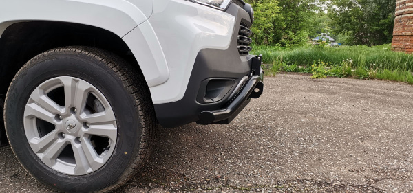 Бампер РИФ силовой передний Lada Niva Travel с защитой радиатора