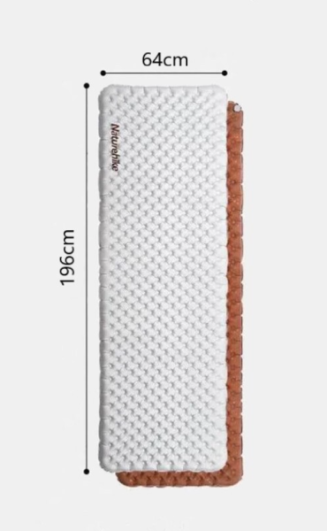 4 Коврик надувной Naturehike 183х64х8 см, оранжевый 4 Коврик надувной Naturehike 183х64х8 см, оранжевый