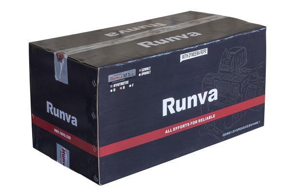Лебёдка автомобильная электрическая 12V Runva EWB12000SSRMAC 5443 кг влагозащищённая, комбинированный роспуск, синтетический трос