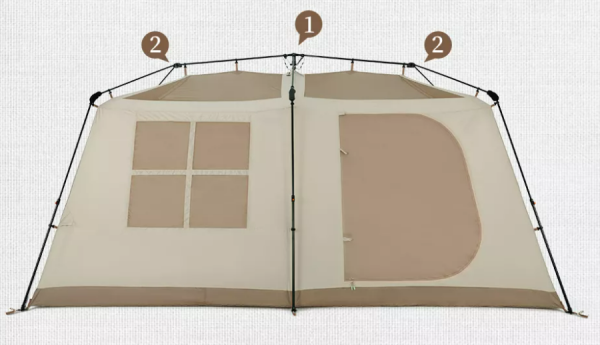 1 Палатка Naturehike Village 13 автоматическая 5-8-местная