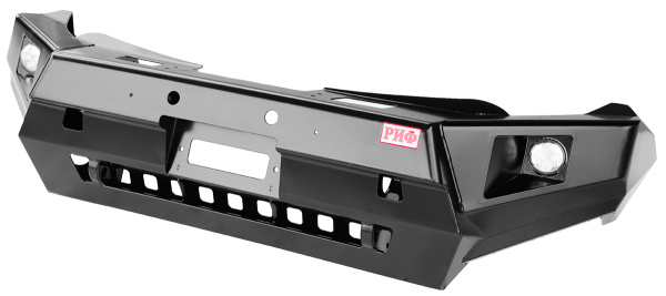 Бампер РИФ передний Mitsubishi L200 2015+ с доп. фарами без кенгурина