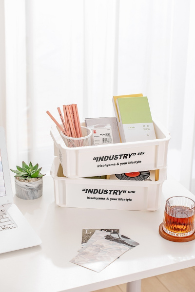 Контейнер IRIS для хранения, с крышкой, белый