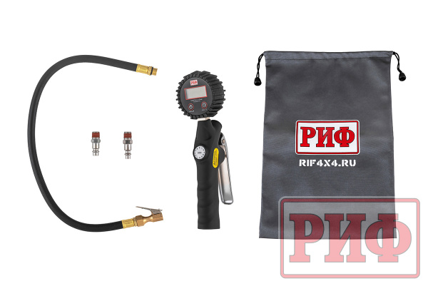 Пистолет для подкачки колес с электронным манометром РИФ от 0,3 до 7 атм.