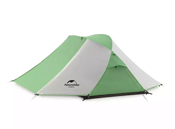 Палатка Naturehike Butterfly 2-местная, алюминиевый каркас, бело-зеленая