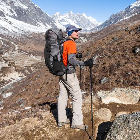 Рюкзак туристический Naturehike 60+5 л, Dyneema, черный