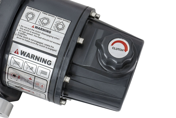 Лебёдка электрическая двухскоростная 12V Runva 10000 lbs 4500 кг (синтетический трос)