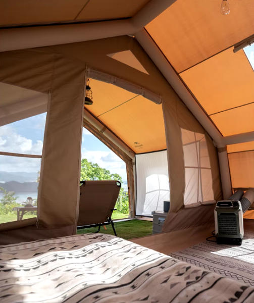 4 Палатка Naturehike надувная Extend Air 17.2 , песочный