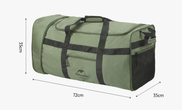 Сумка дорожная Naturehike, с колесами, 88 л., зеленая