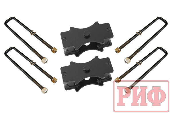 Комплект стремянок и проставок РИФ для лифта рессор (ширина 45 мм) на 50 мм УАЗ Буханка (на один мост)