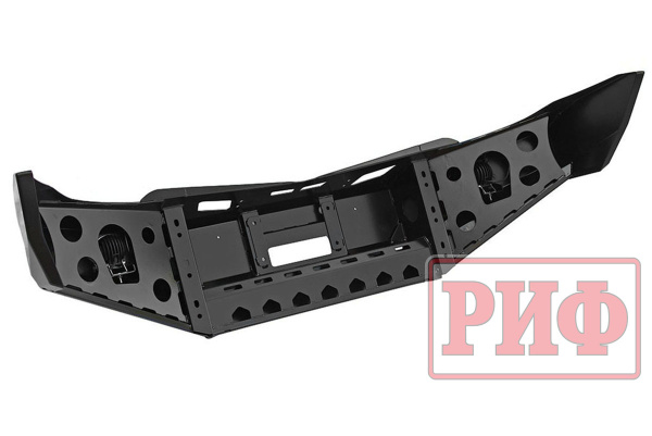 Бампер РИФ передний Mitsubishi L200 2005-2015/Pajero Sport 2009-2015 с доп.фарами и защ.бачка омыват
