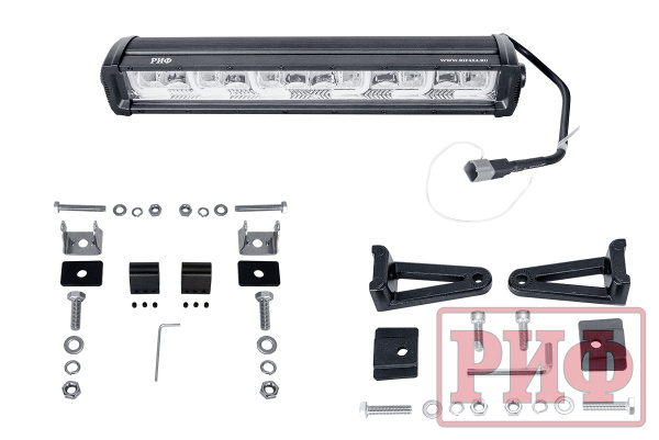 Фара светодиодная водительского света РИФ с ДХО 434 мм 96W