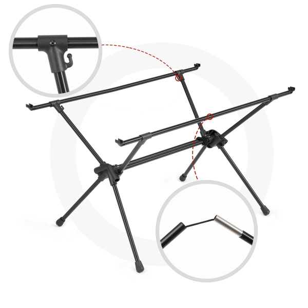 Стол туристический Naturehike FT11 алюминиевый, быстросборный, 75х55х44/34 см, складной, черный