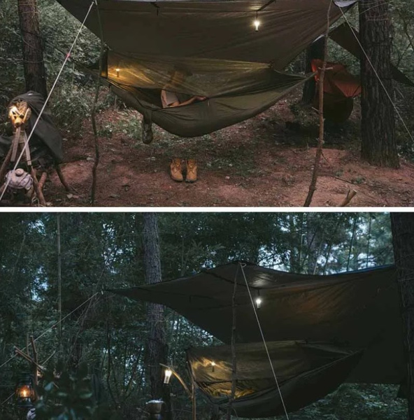Гамак Naturehike, туристический, с москитной сеткой, коричневый