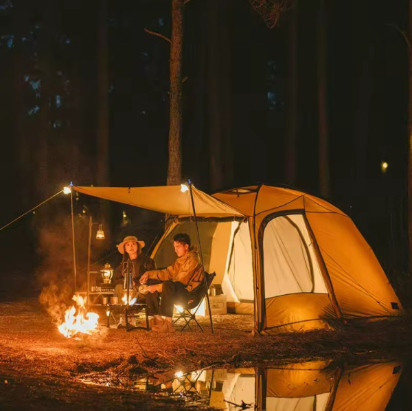 5 Палатка Naturehike Dune 7.6, 2-местная, коричневая