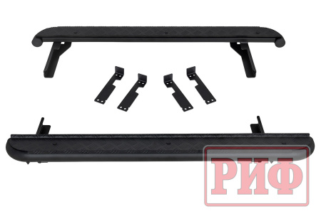 Пороги РИФ силовые ВАЗ Нива черные