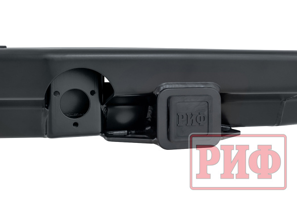 Бампер задний силовой/защита штатного бампера РИФ Toyota Land Cruiser 200 2007-2015 c квадратом под фаркоп, стандарт