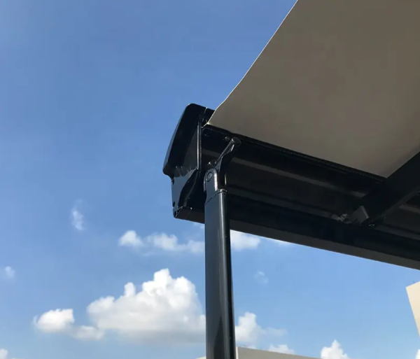 1 Маркиза автомобильная РИФ 4,0х2,5 м кассетная,  привод механический, электромотор, корпус черный