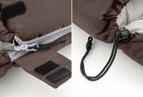 4 Мешок спальный Naturehike U150, 220х75 см, (ТК: +11°C), серый