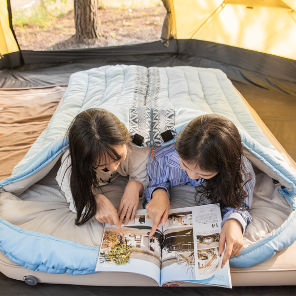 4.Мешок спальный Naturehike Envelope Down L350, (190+30)х75 см, (правый) (ТК: +3°C), (голубой)