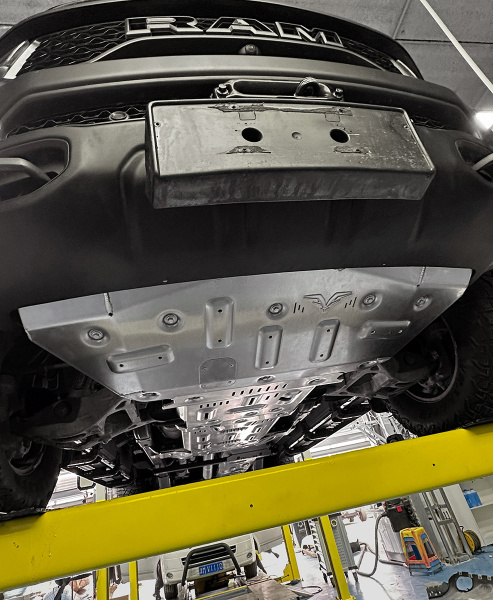 Защита Falcon радиатора, картера, РК, КПП для RAM (Dodge) 1500 TRX 6.2T бензин, алюминий 8 мм