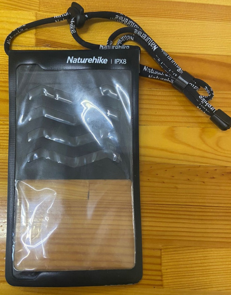 Гермочехол Naturehike плоский для телефона 11х20см. (черный) (уценка)