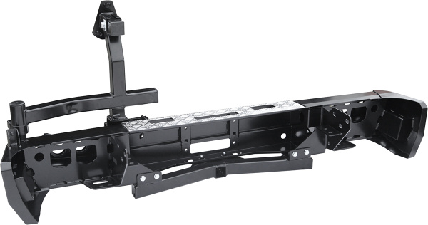 Бампер РИФ силовой задний Toyota Tundra 2007-09.2013 с площ. под лебёдку, квадратом под фаркоп, калиткой и фонарями