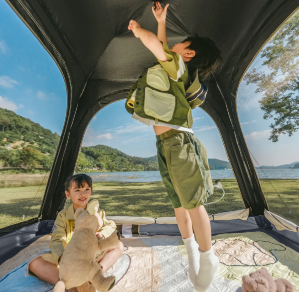 3 Палатка Naturehike Ango 3-местная, быстросборная, серая