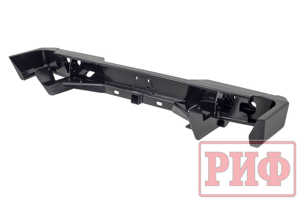 Бампер РИФ силовой задний Toyota Land Cruiser 78 2007+ с квадратом под фаркоп и фонарями