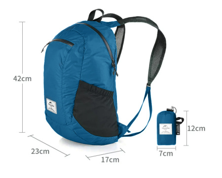 1 Рюкзак Naturehike 18L, голубой