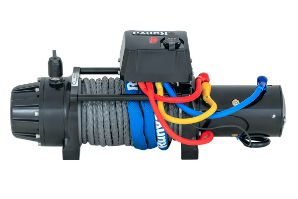 Лебёдка автомобильная электрическая 12V Runva EWB12500SSR 5670 кг (влагозащищенная) синтетический трос