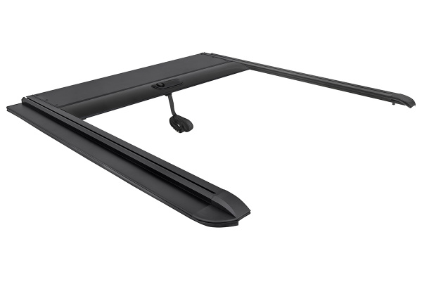 Крышка кузова РИФ для Foton Tunland V7VG9, роллета раздвижная, 1635x1659 мм, алюминиевая, черная